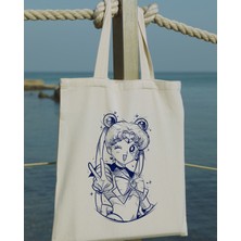 Anime Temalı Bez Omuz Çantası