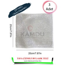 Embays 3 Adet Çizmez Bulaşık Teli ( Çift Katlı ) 20x20 cm