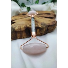 Sertifikalı Pembe Kuvars Ortası Karışık Doğal Taş Roller Masaj Aleti