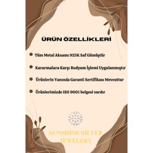 Sunshine 925 Ayar Gümüş , Zirkon Taşlı Kalp Şahmeran
