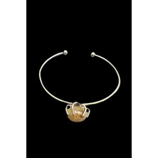 Sertifikalı Akik Doğal Taş Kelepçe Bileklik Ayarlanabilir Tasarım