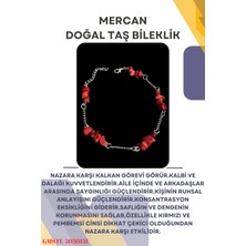 Sertifikalı Mercan Doğal Taş El Yapımı Tasarım Bileklik