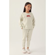 U.S. Polo Assn. U.S. Polo Assn Kız Çocuk Bej Eşofman Takımı US1667-C-V1