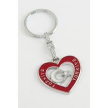 Feryal Ay Yıldız Metal Anahtarlıkc