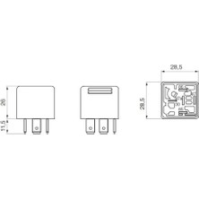 BOSCH 24V RÖLE 5 UÇLU 20 A (ÇİFT PLATİN) (87a) (DİRENÇLİ) (30-85-86-87-87A)