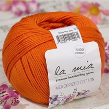 La Mia Mercerized Cotton Turuncu El Örgü Ipi - 194 - 33582