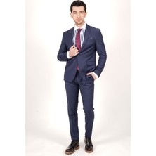 Workman Lacivert Slim Fit Ekstra Dar Kesim Takım Elbise