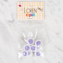 Loren Crafts 8 Li Lila Düğme - 634
