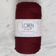 Loren Polyester Soft Macrame Bordo El Örgü Ipi - LM039 - 34444