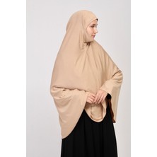 Manolyaşal Pratik Eşarp Standart Beden Peçeli 5xl Sufle - Koyu Bej