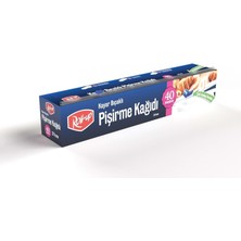 Roll Up Pişirme Kağıdı 40 Metre x 37 cm Kayar Bıçaklı - Çok Kolay Kesim - Baking Paper - Yağsız Kullanım