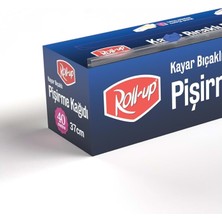 Roll Up Pişirme Kağıdı 40 Metre x 37 cm Kayar Bıçaklı - Çok Kolay Kesim - Baking Paper - Yağsız Kullanım