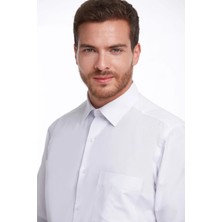Classics Men Dormen Classics Erkek Beyaz Kolay Ütülenebilir Regular Fit Geniş Kesim Klasik Yaka Cepli Gömlek