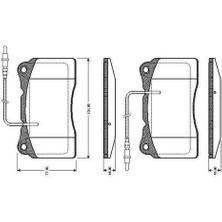 Valeo 670468 Ön Balata P607 00 P807 02 C8 02 Ulysse 3.0 V6 26296FE041