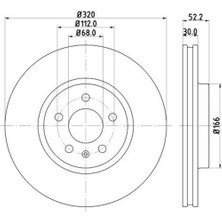 Ferodo DDF1664 Ön Fren Aynası Havalı Sağ Sol Audi A4 A5 Q5 320X30MM 08- 8K0615301A