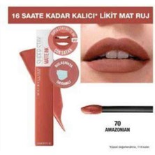 Maybelline New York Super Stay Matte Ink Likit Ruj No 70 Amazonian