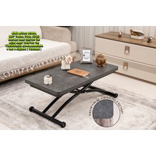 Sehpam Akıllı Akıllı Sehpa Mini Juppo Üst Tabla Mdf Oval Köşe Alt Ayak Siyah Dışa Kıvrım