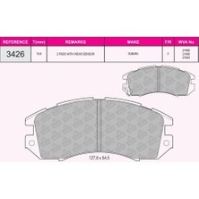 Beşer 3426 Disk Balata Ön 26296AA020