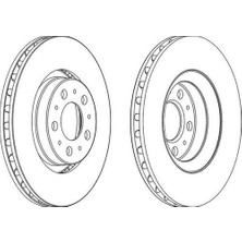 Ferodo DDF1078C Ön Fren Aynası Volvo S60 I 00-S80 98 06 V70 97 00 XC70 00-07 305X25X5DL Havalı 16 Jant 272404