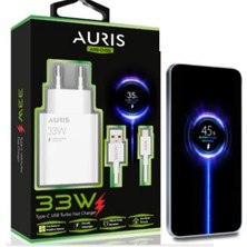 Aurıs 33W USB / Type-C Süper Hızlı Telfon Şarj Seti