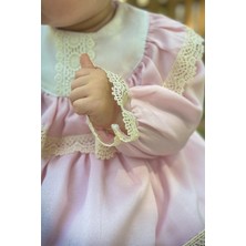 ALYRA Kız Çocuk Elbise Kız Bebek Dantelli Uzun Kollu Astarlı Vintage Doğum Günü Parti Düğün Abiye Tüllü Saten Elbise Çocuk Giyim ALY0260