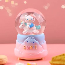 Hello Kitty Içi Dönmeli Püskürtmeli Işıklı Müzikli Kar Küresi Büyük Boy
