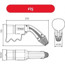 Elektrikli Araç Şarj Kablosu Priz + Fiş Seti - 8m Monofaze 20A Kablolu Şarj Seti