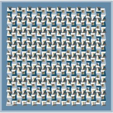 Armine Nostalji Tivil İpek 8720 - 36 Mavi Karışık Desen