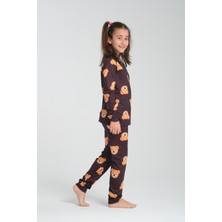 Çocuk Pijama Takımı Renkli Desenli