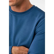 Mavi Regular Pamuklu Bisiklet Yaka Basic Erkek Sweatshirt