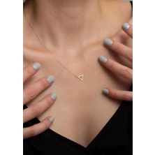 Bayar Gold 14 Ayar Altın Mini Üçgen Kolye