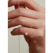 Bayar Gold 14 Ayar Altın Mini Opal Taşlı Kolye