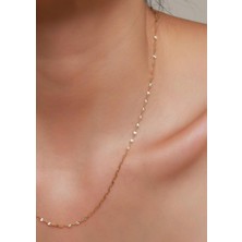 Bayar Gold 14 Ayar Altın Aynalı Zincir Kolye 1.5 mm