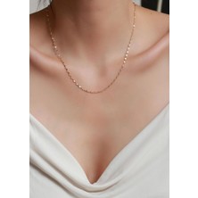 Bayar Gold 14 Ayar Altın Aynalı Zincir Kolye 1.5 mm