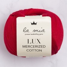 La Mia Lux Mercerized Cotton Kırmızı El Örgü Ipi - 19 - 33745