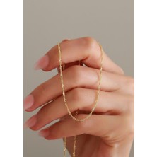 Bayar Gold 14 Ayar Altın Singapur Zincir Kolye