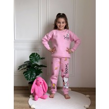 Pembe Snoopy Sonbahar Sırt Baskılı Eşofman Takımı