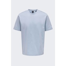 Only & Sons Onsfred Lıfe Rlx Ss Tee Noos Erkek Mavi T-Shirt - 22022532