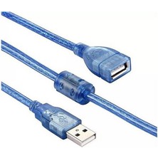 Koodmax 10 Metre - USB Uzatma Kablosu - USB 2.0 Uzatıcı Dişi Erkek Filtreli Mavi 10MT