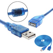 Koodmax 10 Metre - USB Uzatma Kablosu - USB 2.0 Uzatıcı Dişi Erkek Filtreli Mavi 10MT