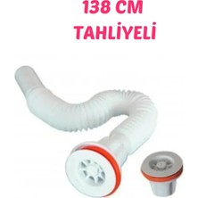 Givy Uzun Körüklü Lavabo Sifonu 140CM L07  (Tahliyeli)