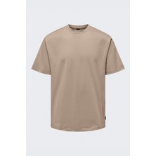 Onsfred Lıfe Rlx Ss Tee Noos Erkek Kahverengi T-Shirt - 22022532