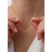 Bayar Gold 14 Ayar Altın Halat Burgu Zincir Kolye 1,5 mm