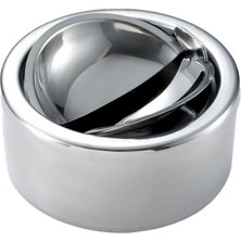 Falconetti Çelik 11,7  cm . Kafe Restaurant Kapaklı Yuvarlak Hazneli Kül Tablası Küllük CN900