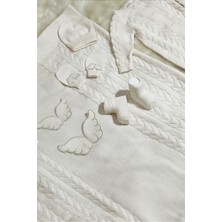 Juniba Kids Angel Kız Bebek Ekru Premium Melek Kanadı Detaylı Triko 6'lı Set