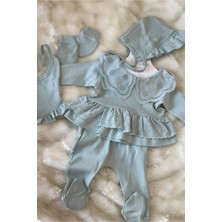 Juniba Kids Biana Kız Bebek Fistolu Geniş Yakalı 5'li Set