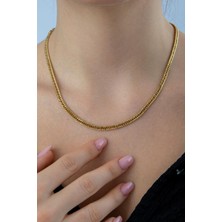 Fiyonk Kuyumculuk 14 Ayar Altın Sık Gurmet Zincir Kolye 4  mm