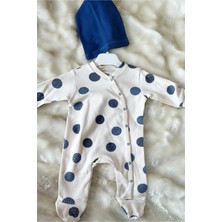 Alex Erkek Bebek Indigo Puantiye Desenli 2'li Tulum Set