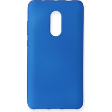 Xiaomi Redmi Note 4 Için Uyumlu Kılıf Yumuaşk Renkli Esnek Premium Rubber Silikon - Mavi