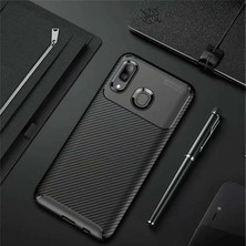 Samsung Galaxy A30 Için Uyumlu Kılıf Karbon Tasarım Negro Kapak